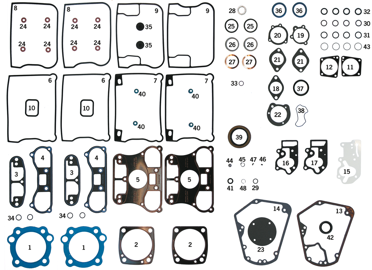 GASKETS, O-RINGS AND SEALS FOR 1986-2003 SPORTSTER AND 1997-2002 BUELL - view 3