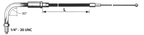 T12 - THROTTLE & IDLE CABLE 1988-1995 SPORTSTER - view 2