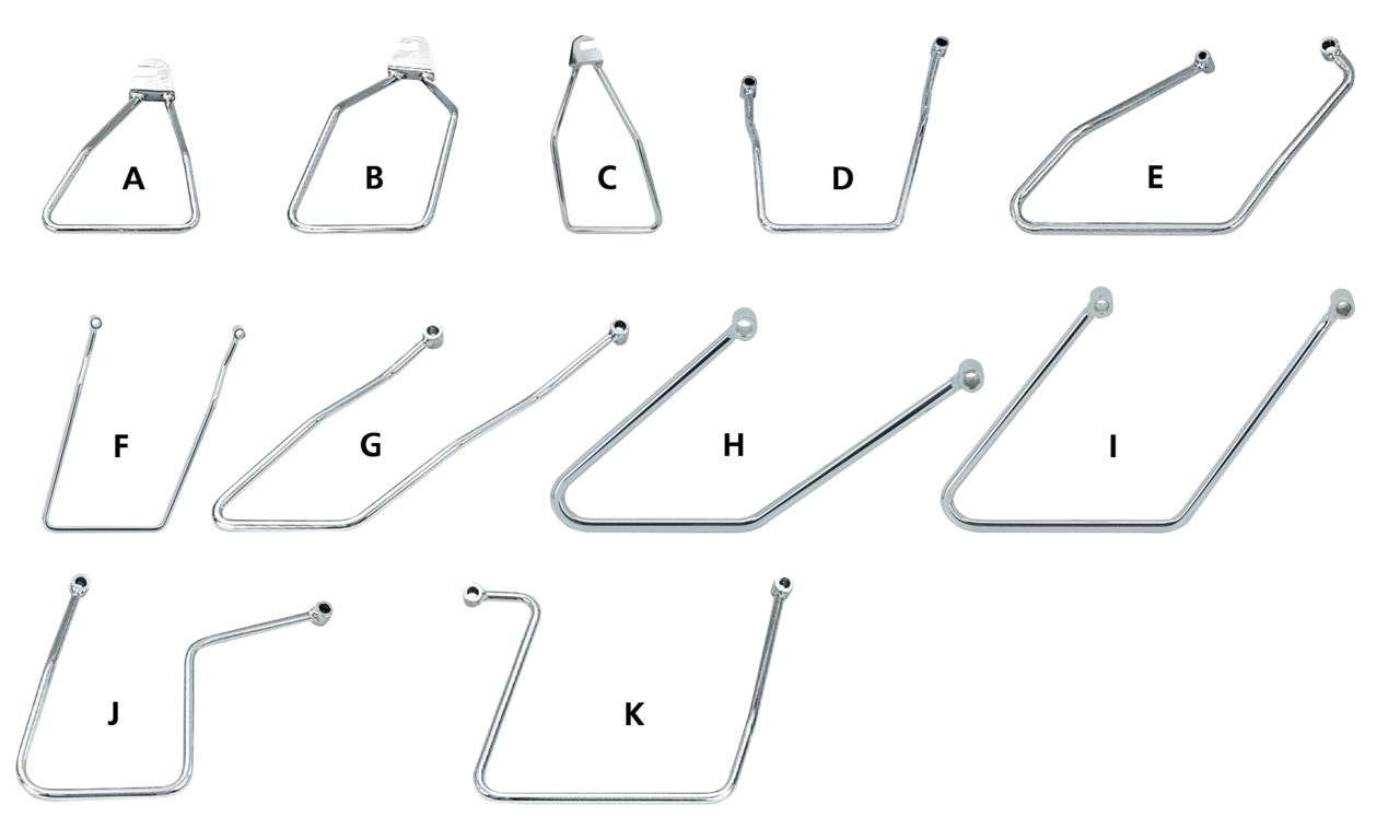CHROME SADDLEBAG SUPPORTS - view 1