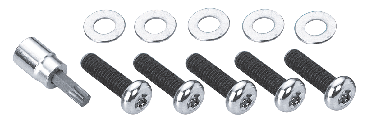 CHROME HARDWARE KIT FOR BELT PULLEYS - view 1