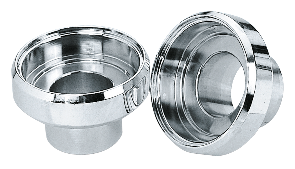 CHROME STEERING HEAD BEARING CUPS - view 1