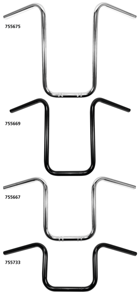 WESTLAND CUSTOMS ONE INCH DIAMETER NARROW APE HANGERS - view 1 Main image