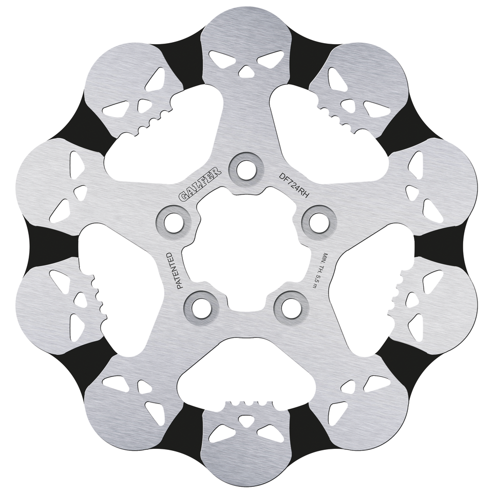 GALFER SKULLED DISC BRAKE ROTORS - view 1