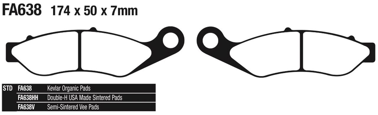 EBC FRONT DISC BRAKE PADS - view 1