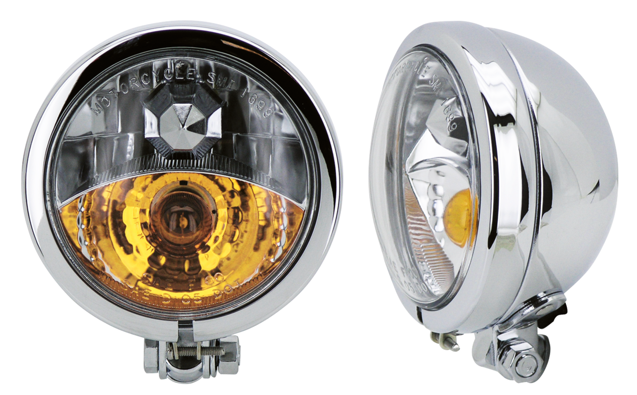 CHROME 4 1/2" SPOTLIGHT WITH BUILT-IN FOG LIGHT - view 1