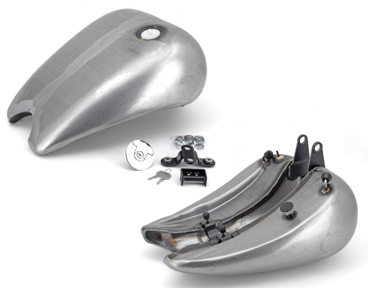 ONE PIECE STRETCHED SMOOTH TOP STEEL GAS TANK FOR SOFTAIL MODELS - view 1 Main image