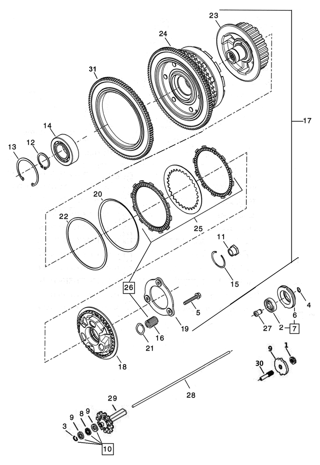 CLUTCH PARTS FOR LATE 1984-1989 BIG TWIN - view 2