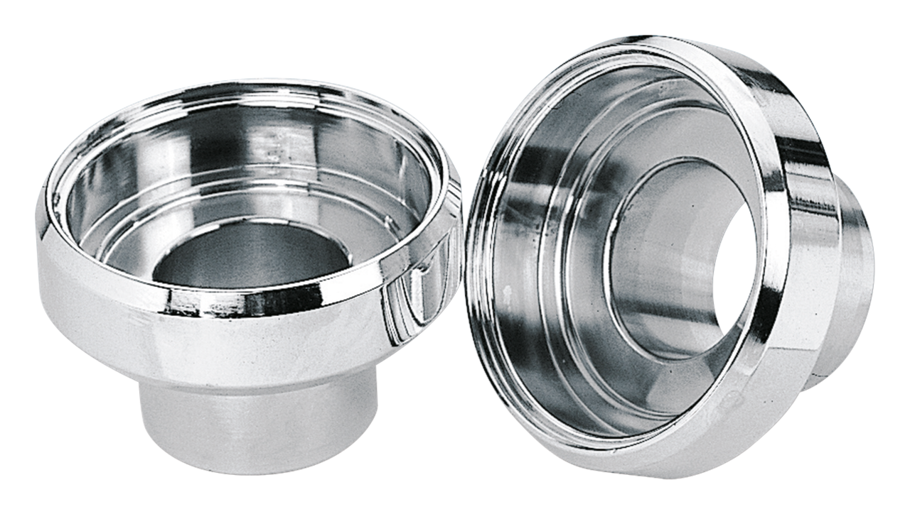 CHROME STEERING HEAD BEARING CUPS - view 2