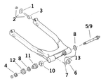 SWINGARM PARTS FOR TOURING 1980-2001 - view 1