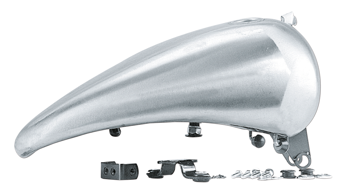 ONE PIECE 2" STRETCHED STEEL GAS TANK FOR SOFTAIL MODELS WITH DASH MOUNT - view 1