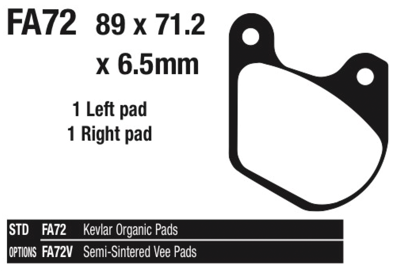 EBC FRONT DISC BRAKE PADS - view 1