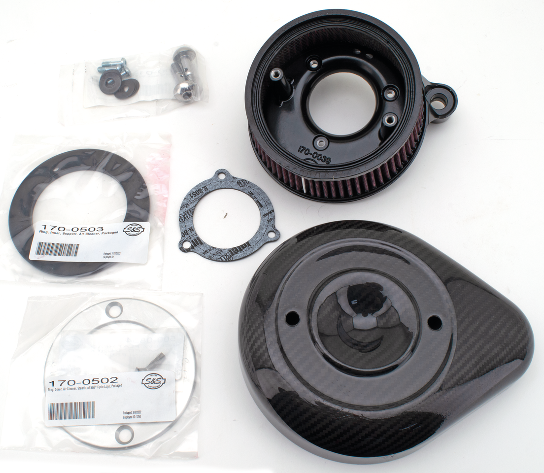 S&S STEALTH CARBON TEARDROP AIR CLEANER - view 2