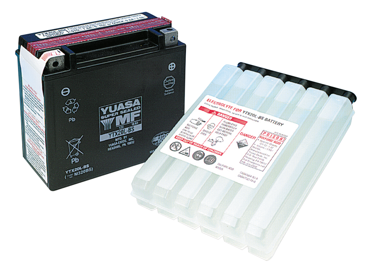 YUASA "V-FORCE" HIGH OUTPUT MAINTENANCE FREE BATTERIES - view 3