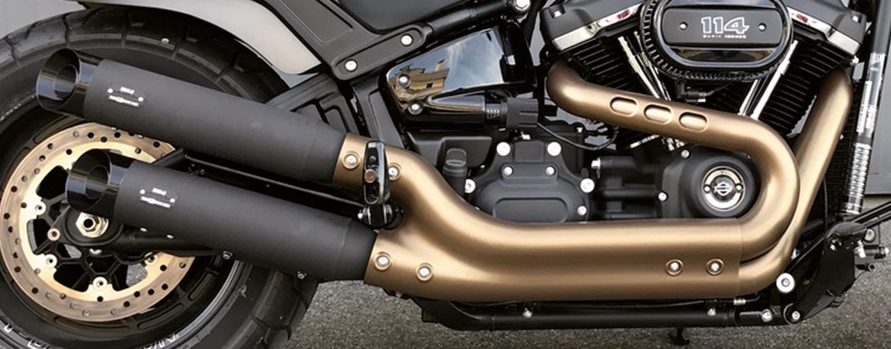 MCJ ADJUSTABLE EXHAUSTS FOR MILWAUKEE EIGHT SOFTAIL - view 1 Main image
