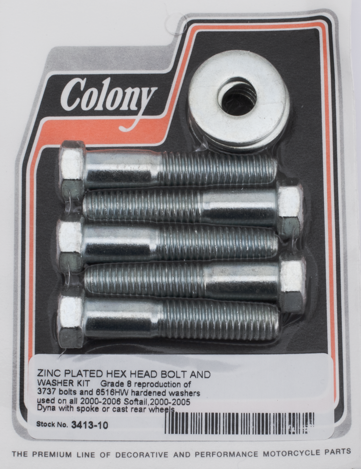 ZINC PLATED REAR WHEEL SPROCKET HARDWARE KITS - view 1 Main image