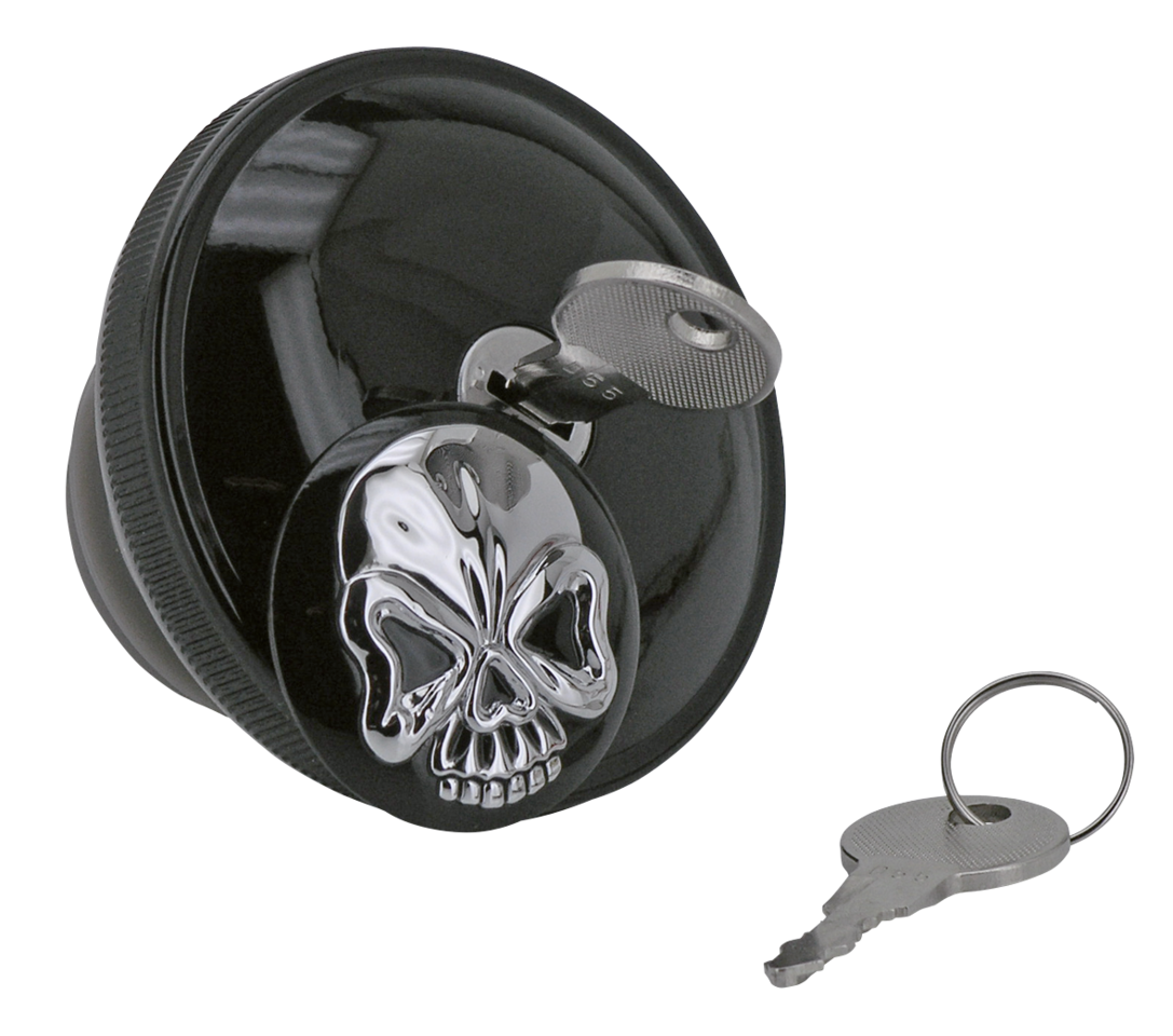 LOCKABLE THREE-DEE SKULLED GAS CAPS - view 1 Main image