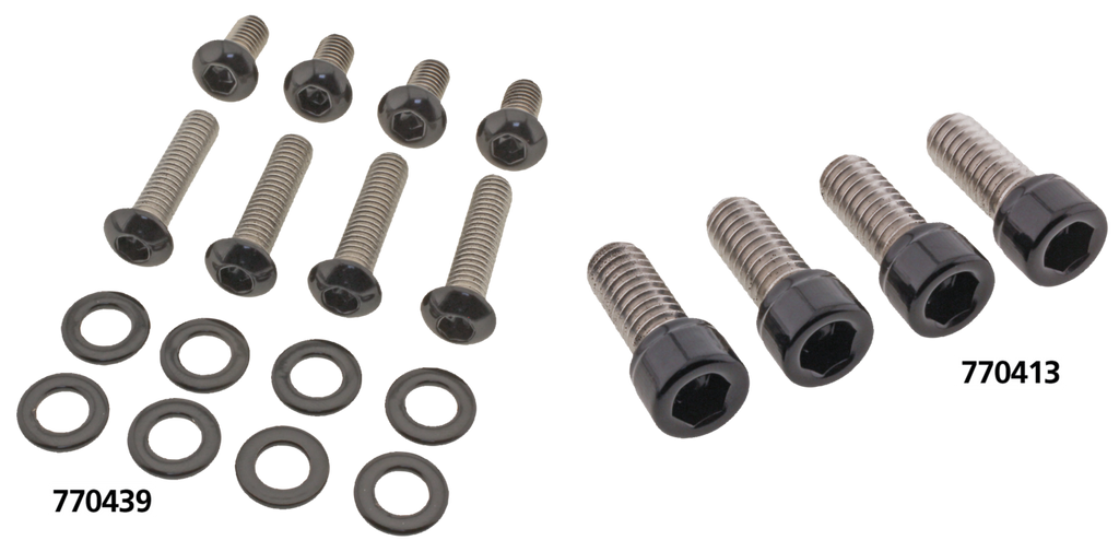 BLACK STAINLESS STEEL FRONT FENDER SCREW KITS - view 2