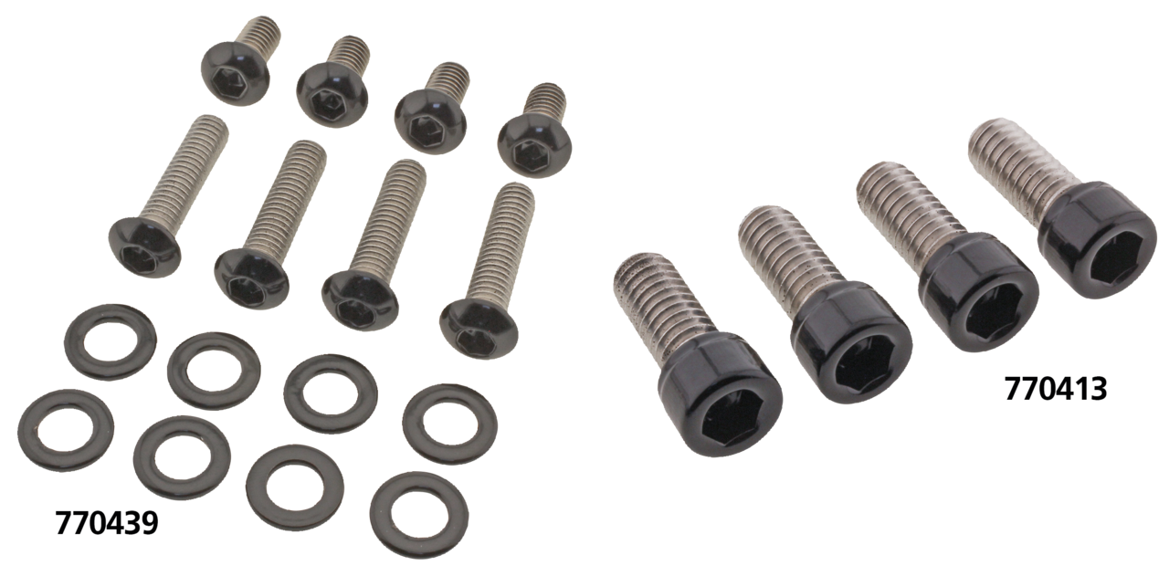 BLACK STAINLESS STEEL FRONT FENDER SCREW KITS - view 2