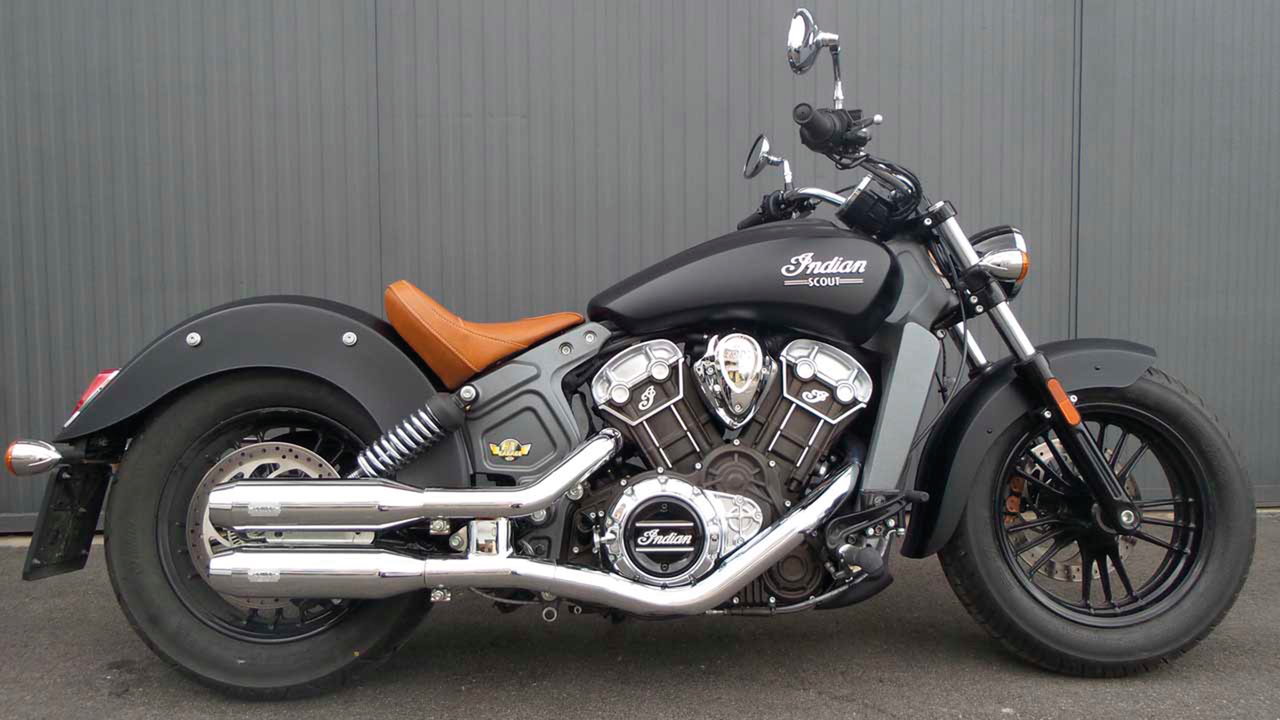 MCJ ADJUSTABLE SLIP-ON MUFFLERS FOR INDIAN SCOUT - view 1
