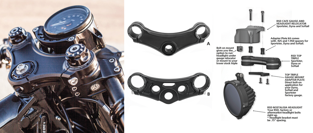 ROLAND SANDS DESIGN TOP TRIPLE TREES - view 1