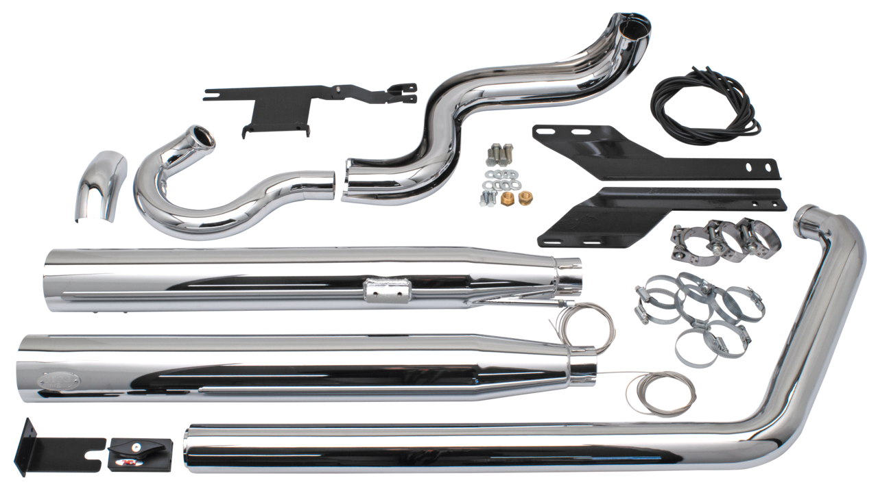MCJ ADJUSTABLE TRUE DUAL EXHAUST FOR TWIN CAM SOFTAIL - view 1