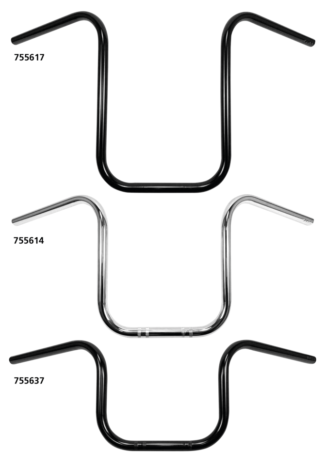 WESTLAND CUSTOMS 7/8" (22MM) DIAMETER NARROW APE HANGER HANDLEBARS - view 2