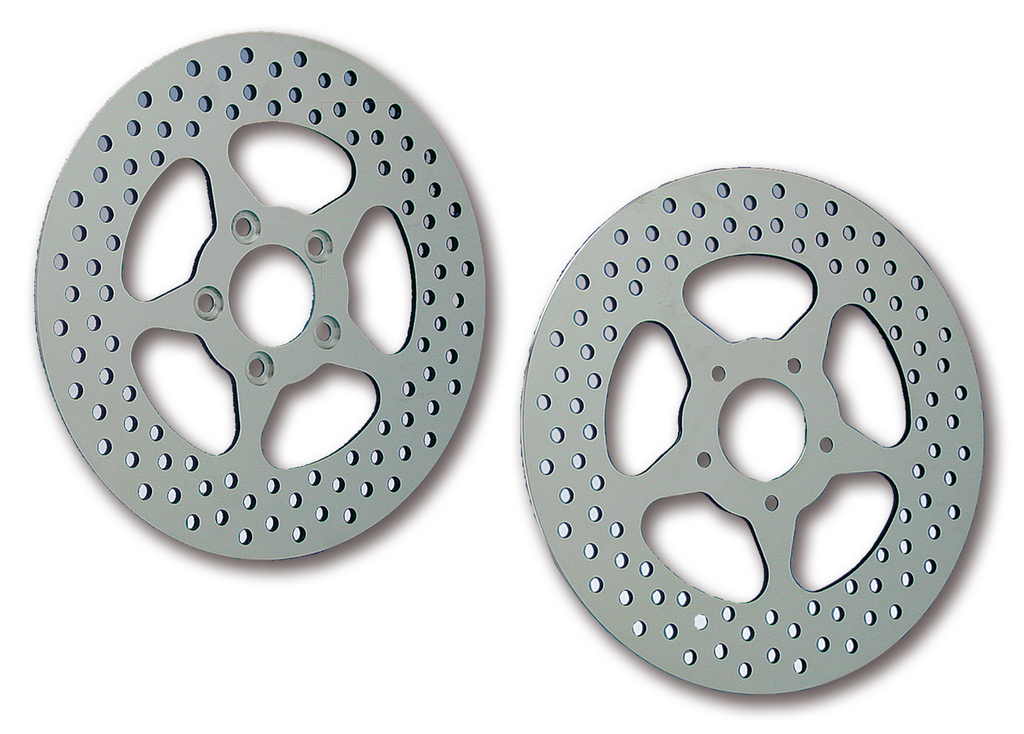 REV"O"LUTION POLISHED 5 POINT STAR DISC BRAKE ROTORS - view 1
