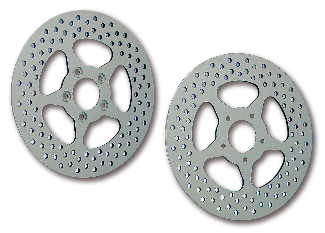REV"O"LUTION POLISHED 5 POINT STAR DISC BRAKE ROTORS - view 1
