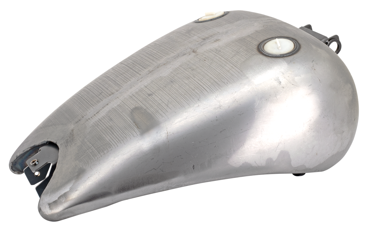 ONE PIECE 2" STRETCHED SMOOTH TOP STEEL GAS TANK FOR DYNA MODELS Secondary image