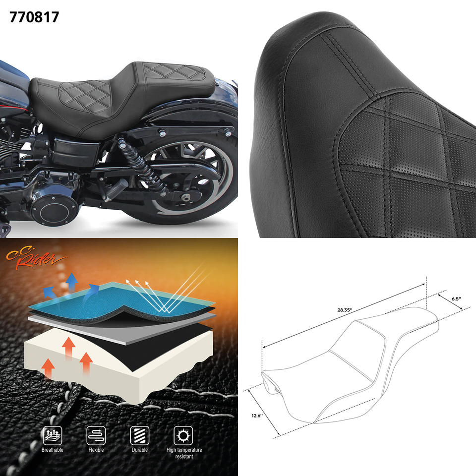 C.C. RIDER 2-UP SEAT FOR DYNA - view 2