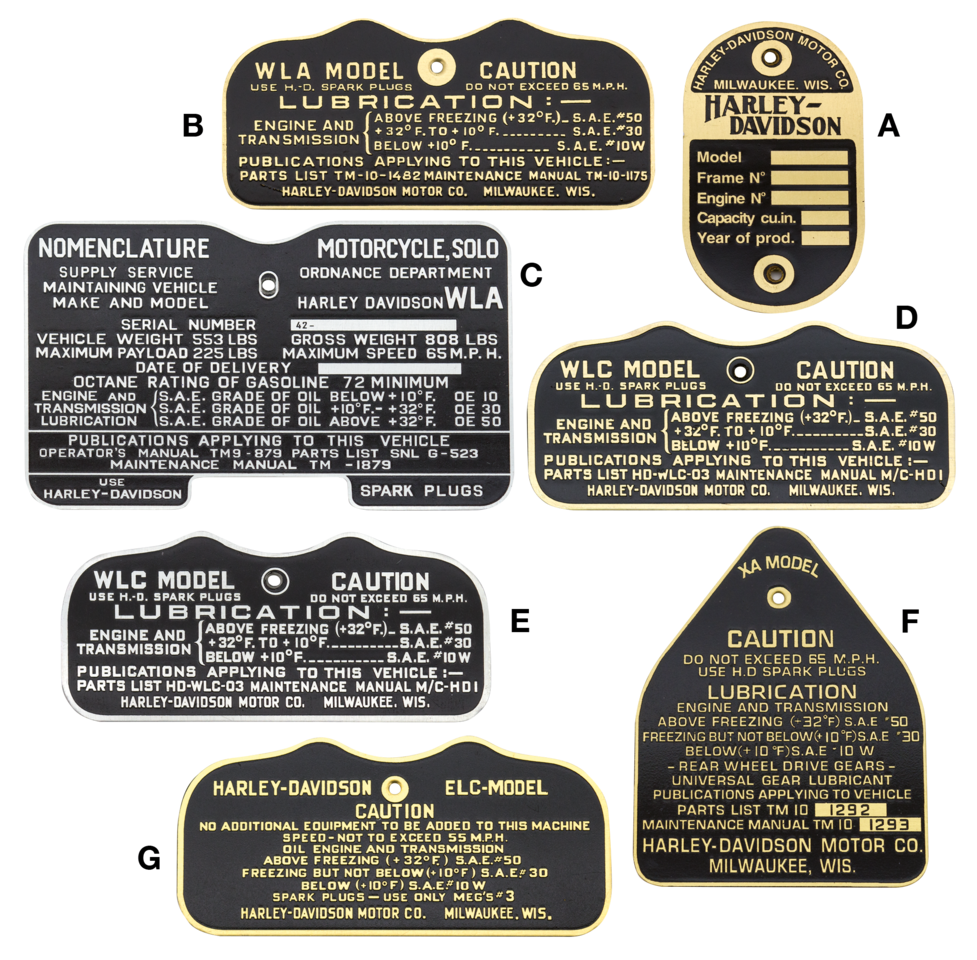 VINTAGE CAUTION & DATA PLATES - view 3