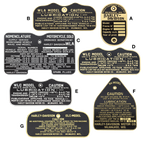 VINTAGE CAUTION & DATA PLATES - view 3