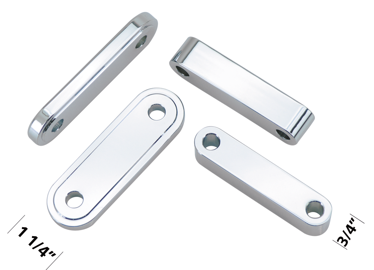 CHROME FRONT FENDER SPACERS - view 1