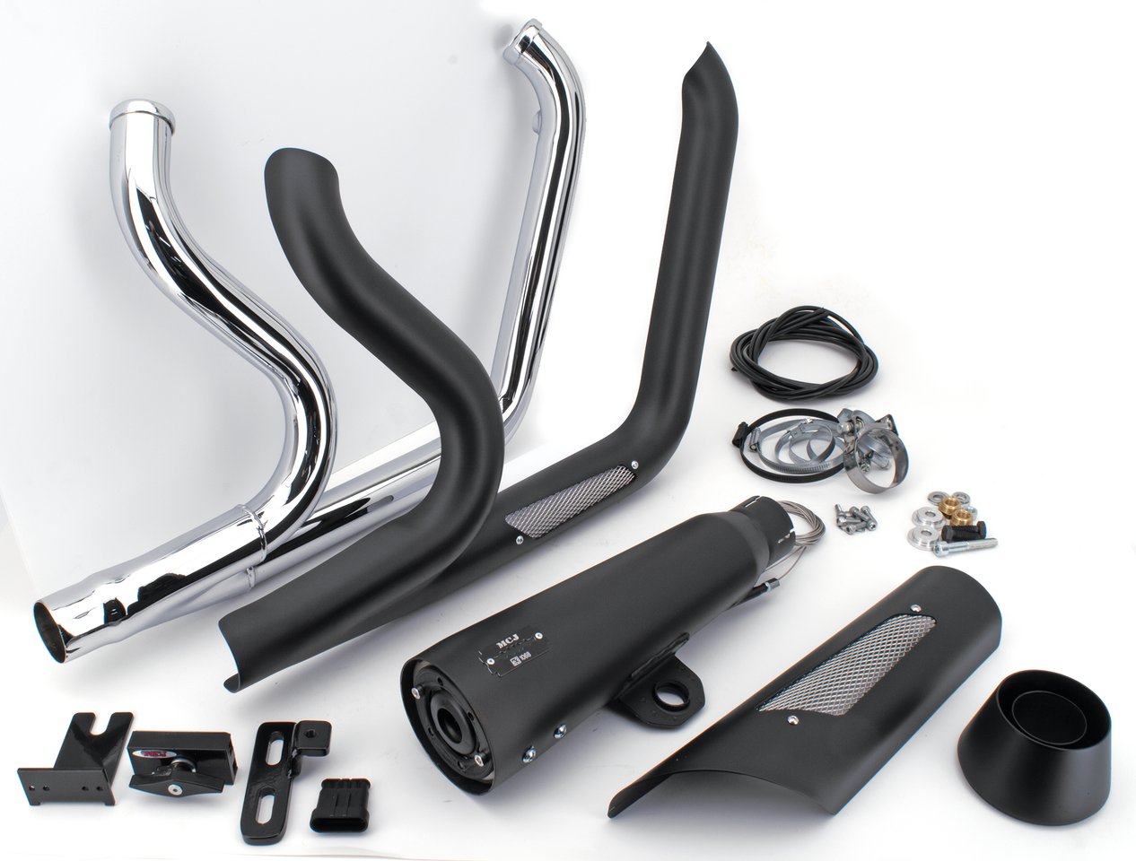 MCJ ADJUSTABLE 2-INTO-1 FOR TWIN CAM SOFTAIL - view 1