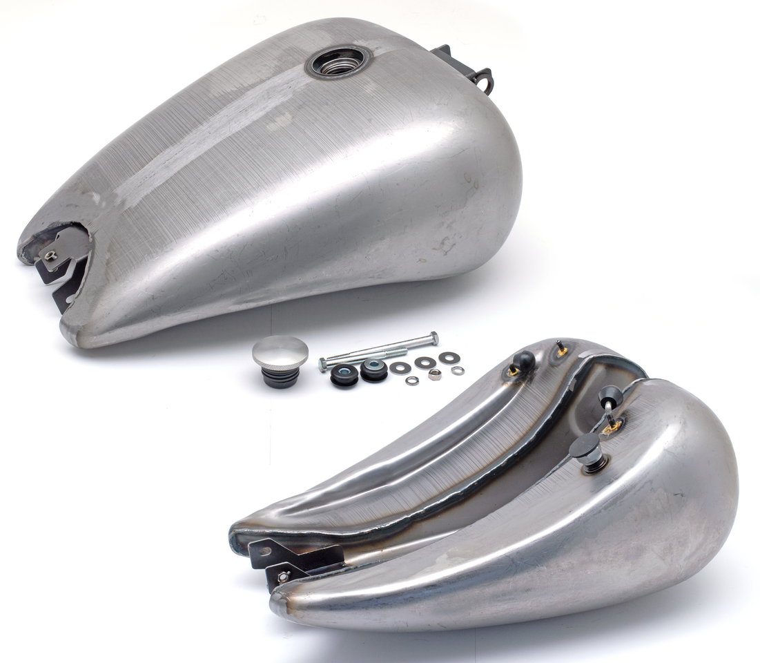 ONE PIECE 2" STRETCHED SMOOTH TOP STEEL GAS TANK FOR DYNA MODELS - view 1 Main image