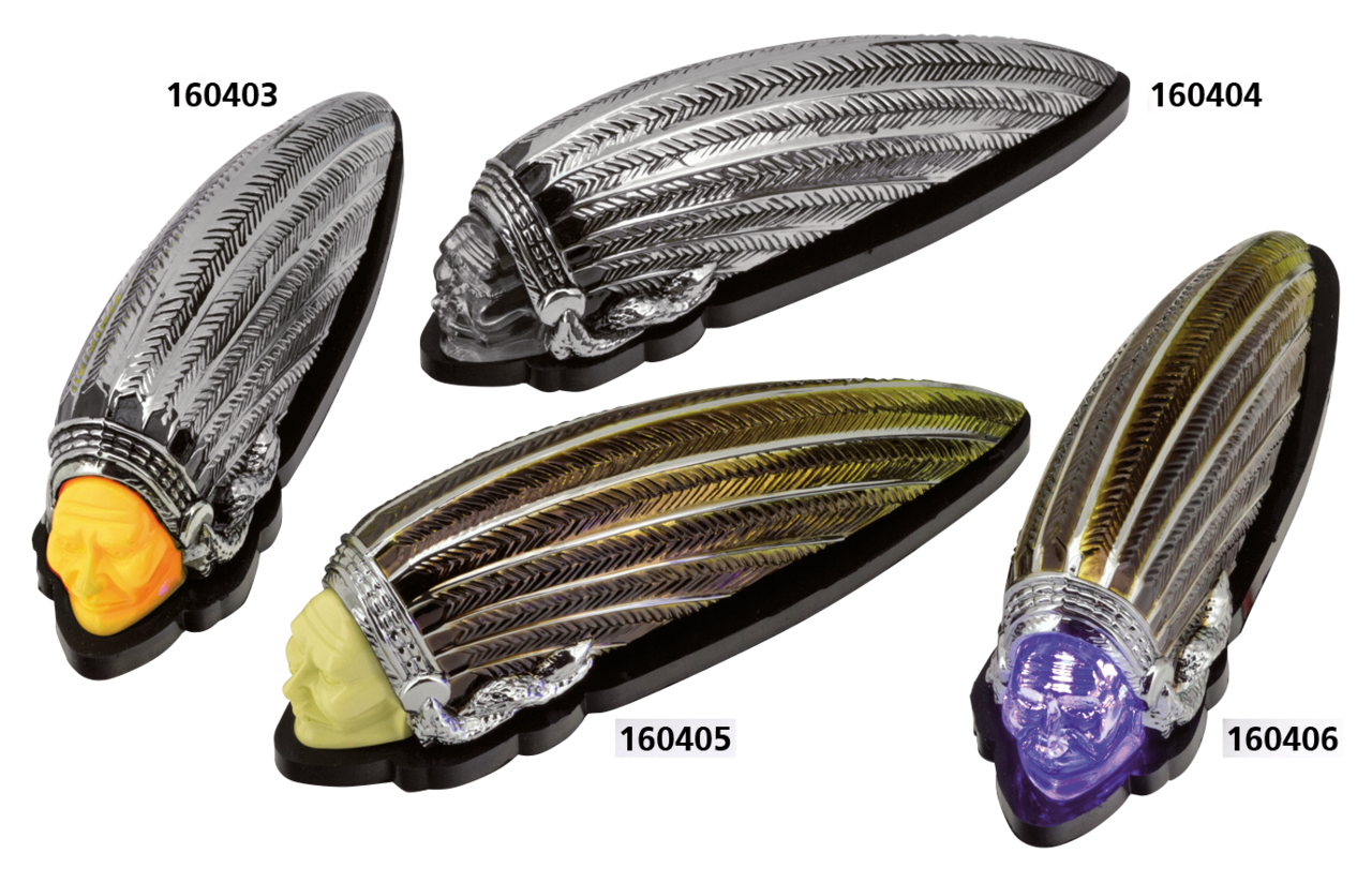 INDIAN HEAD FENDER LIGHTS - view 3