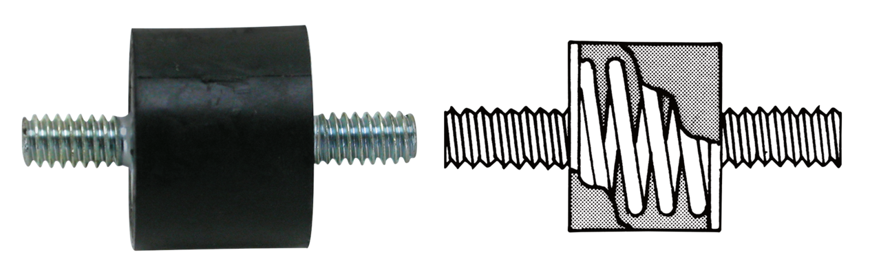 HEAVY-DUTY RUBBER MOUNTS WITH STUDS - view 3
