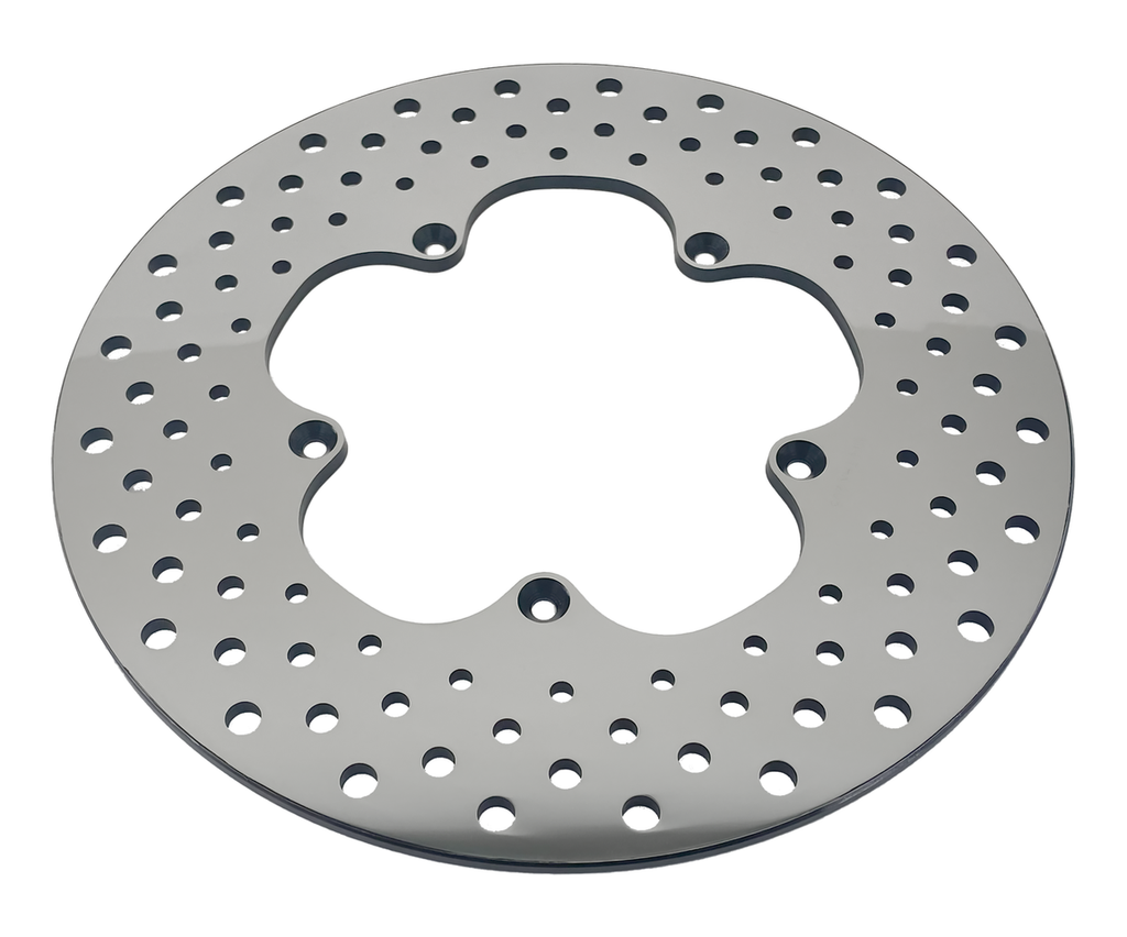 POLISHED AND DRILLED STAINLESS STEEL DISC BRAKE ROTORS - view 1
