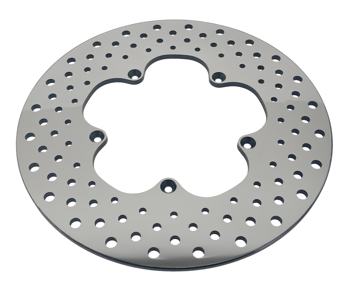 POLISHED AND DRILLED STAINLESS STEEL DISC BRAKE ROTORS - view 1