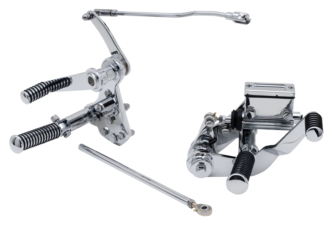 CHROME FORWARD CONTROL KITS WITH MASTER CYLINDER FOR BIG TWIN - view 3
