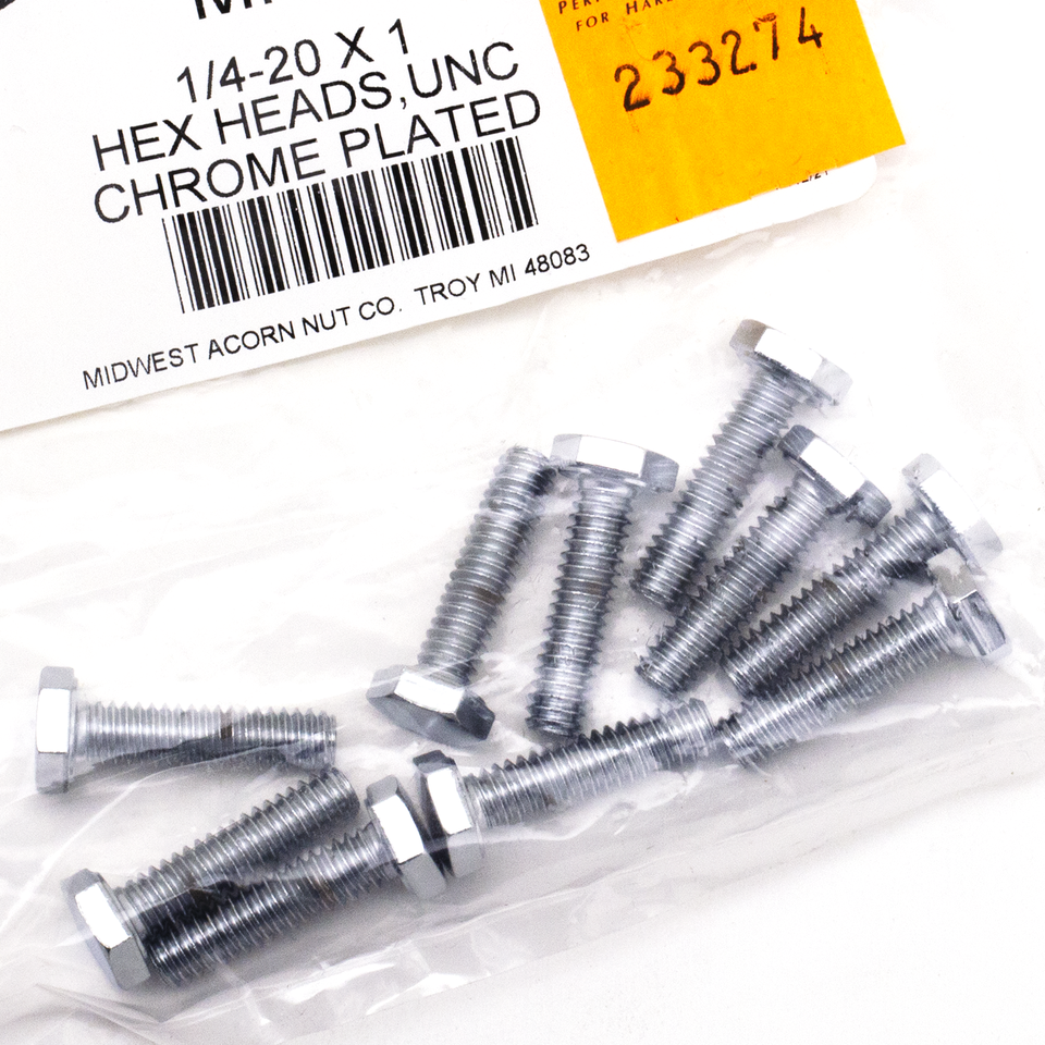 CHROME PLATED HEX HEAD CAP SCREWS ASSORTMENT - view 1