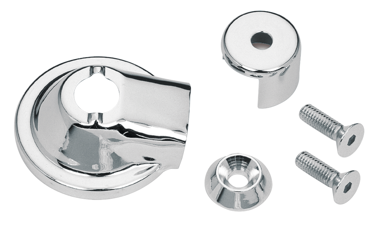 DELUXE CHROME OIL FILTER BRACKET COVERS Secondary image