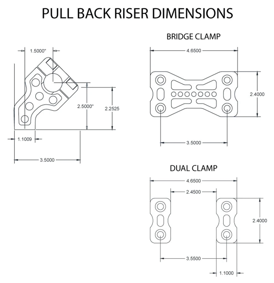 JOKER MACHINE BRIDGE CLAMP PULLBACK RISERS - view 1 Main image