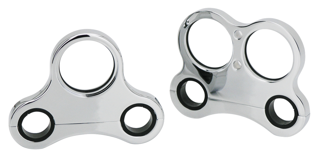 PRO-MAX CHROME BILLET GAUGE MOUNTS FOR T-BARS - view 2