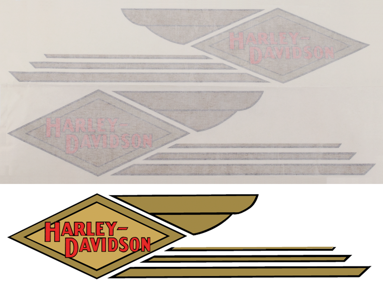 VINTAGE GAS TANK TRANSFERS & STICKERS - view 1