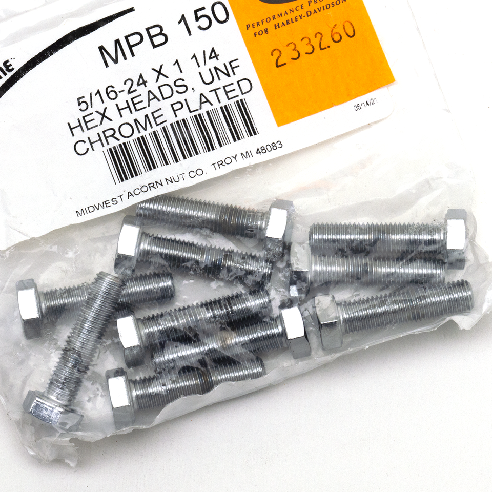 CHROME PLATED HEX HEAD CAP SCREWS ASSORTMENT - view 1
