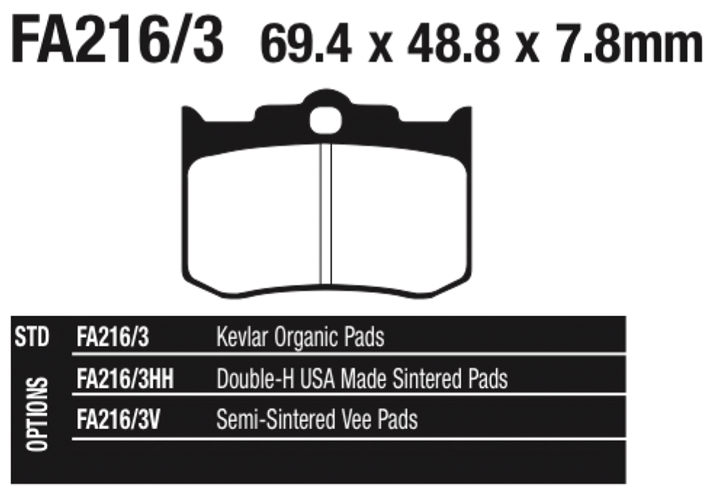 EBC FRONT DISC BRAKE PADS - view 1