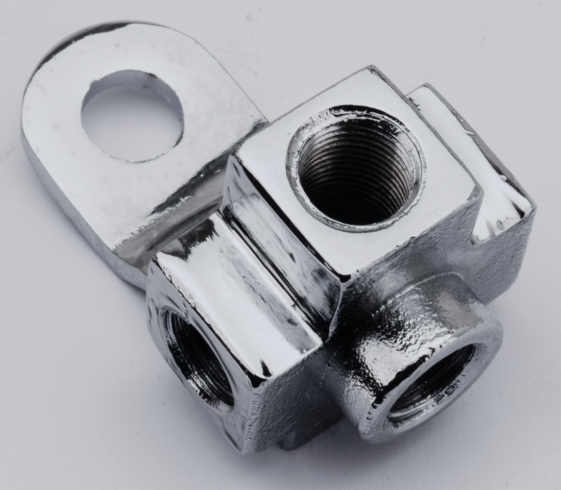 CHROME REPLACEMENT BRAKE LINE TEES - view 3