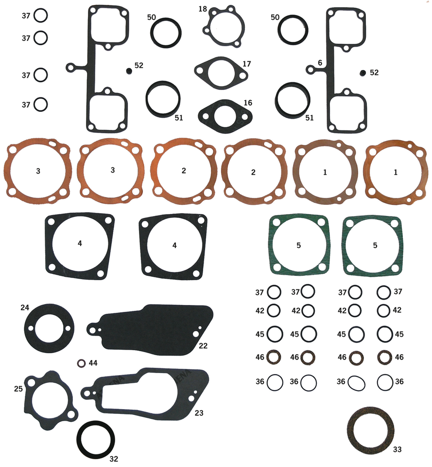 GASKETS, O-RINGS & SEALS FOR 1972-1985 IRONHEAD SPORTSTER - view 2