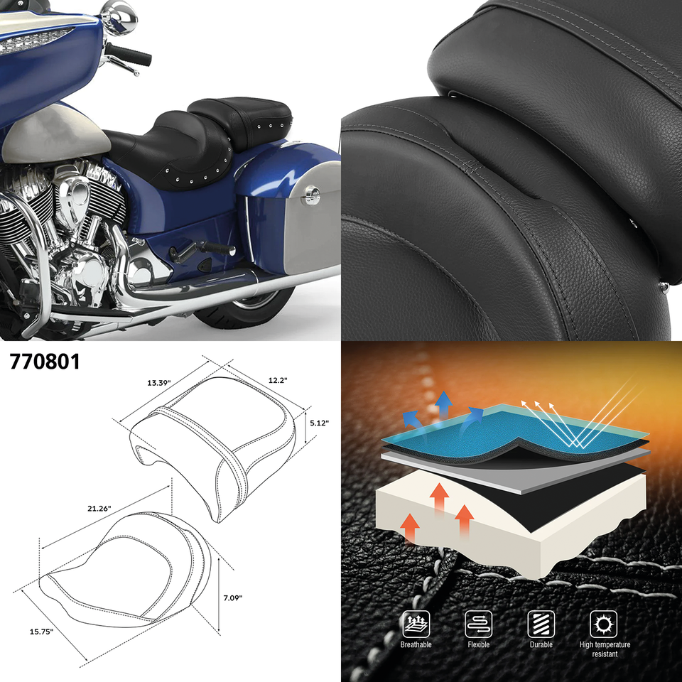 C.C. RIDER 2-UP SEAT FOR BIG INCH INDIAN - view 3